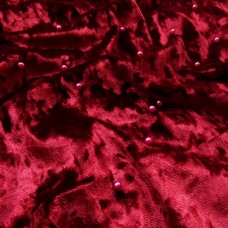 Ткань Бархат с жемчугом (бордо)